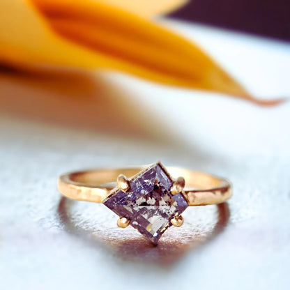 Exquisite Salt and Pepper Diamond Ring Unique Elegant Design