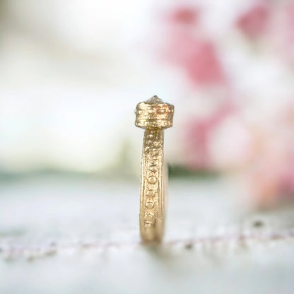Aine Celtic Wedding Band Set with Unique Ring Mount