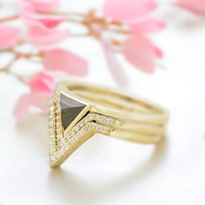 Jenny Triangle Diamond Engagement Ring Modern Geometric Design