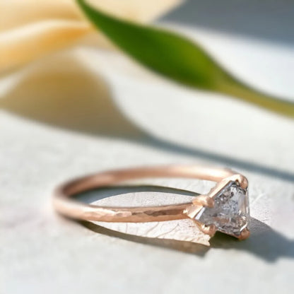 Trillion Cut Natural Diamond Ring Elegant Unique Sparkle
