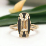 Luminary Loop Creation Handmade In Layer Natural White Diamond Ring, Natural Diamond Golden Glade Ring