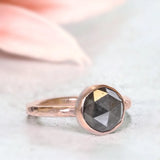 Heritage Heirloom Viktorianischer Kamee Ring, Radiant Nova Runder Natürlicher Salz &amp; Pfeffer Diamant Ring, Sternennacht Symphonie Diamant Ring