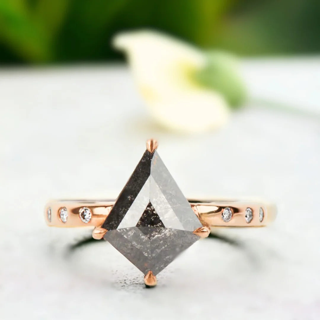 Arcane Alchemy Salt and Pepper Diamond Engagement Ring
