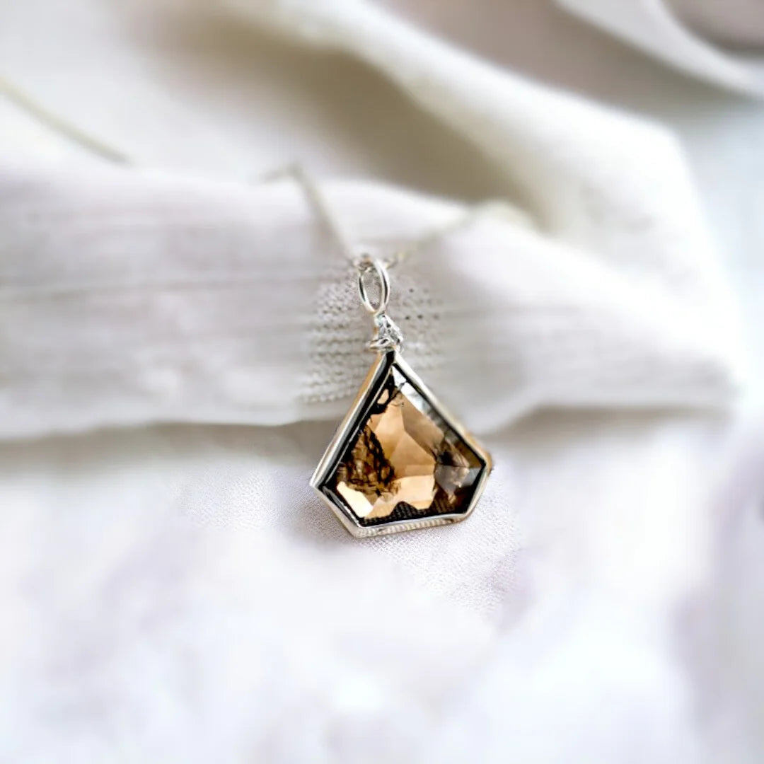Superman Style Geometric Initial Necklace Prague Design