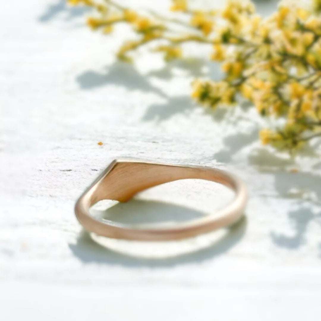 Salt and Pepper Kite Diamond Wedding Ring Modern Design