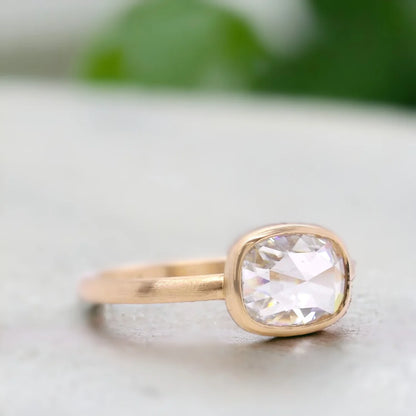 Space Inspired Moissanite Diamond Engagement Ring Celestial Sparkle