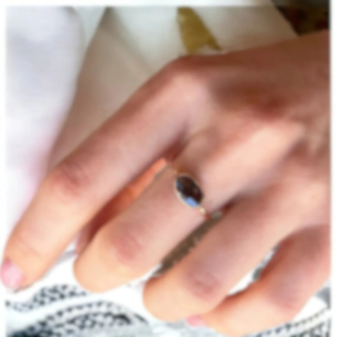 Graceful Bloom Salt and Pepper Rose Oval Diamond Ring