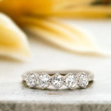 Edwardian Era Old European Diamond Ring, Historic Old European Cut Natural Diamond Band