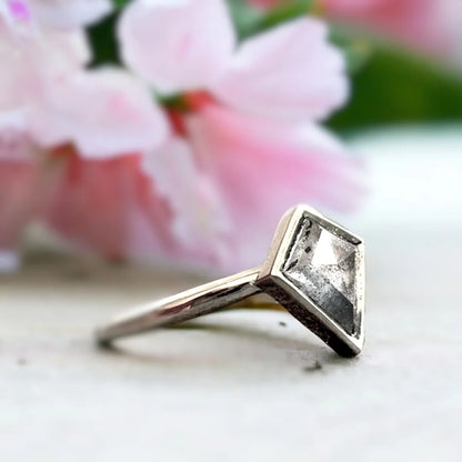 Brilliant Echo Salt and Pepper Diamond Ring Handcrafted Aegis Avalon