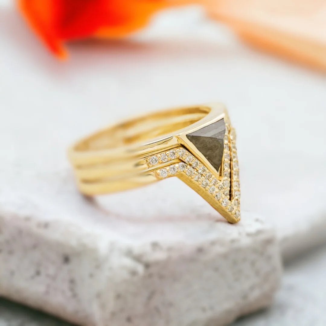 Jenny Triangle Diamond Engagement Ring Modern Geometric Design
