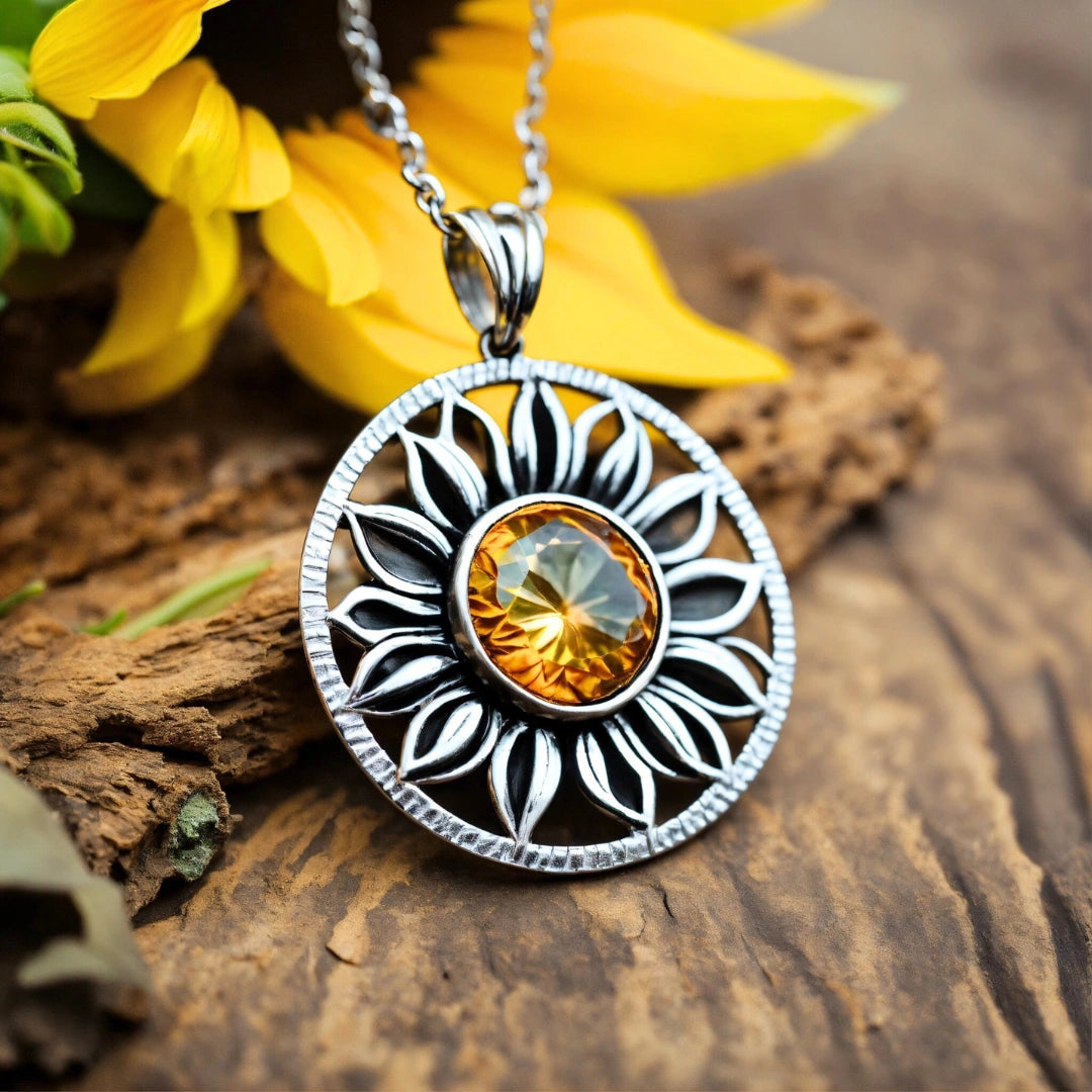 Sea Breeze Birthstone Necklace with Aquatic Elegance