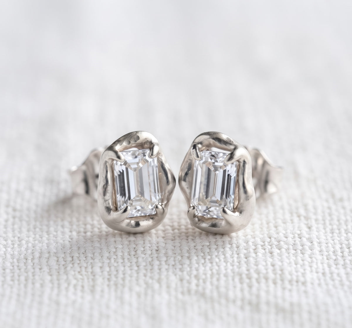 Solitaire Diamond Stud Earrings for Women