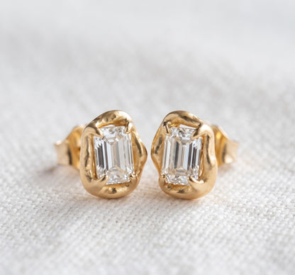 Solitaire Diamond Stud Earrings for Women