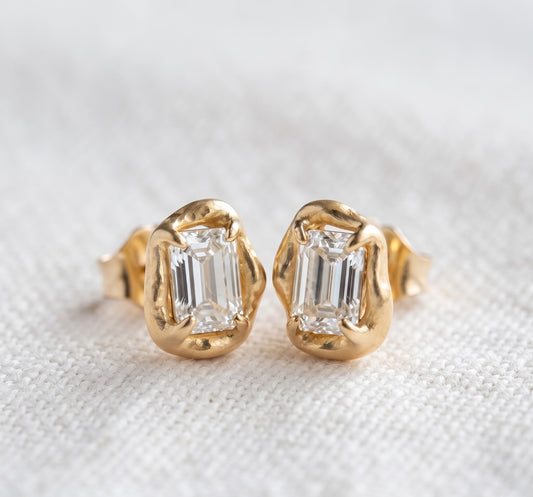 Solitaire Diamond Stud Earrings for Women